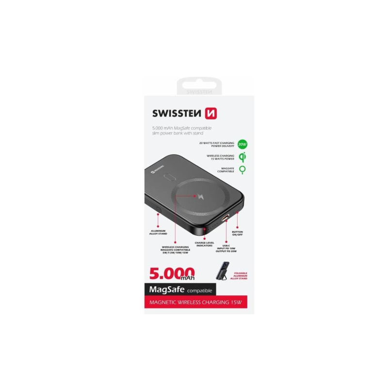 Power Bank  MagSafe Swissten 5.000 MAH