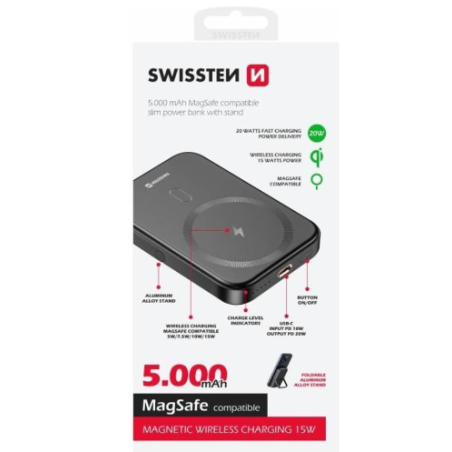 Power Bank MagSafe Swissten 5.000 MAH