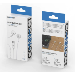 Écouteurs CONNECT Filaires USB-C  Blanc