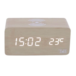 Reveil Dynamo Led Chargeur sans Fil