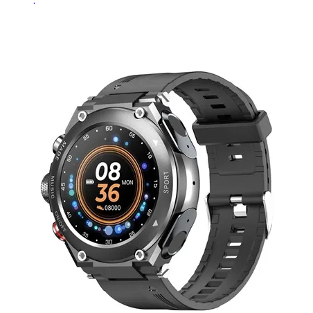 Smartwatch Lemfo T92 avec Écouteurs TWS - iOS/Android - Noir