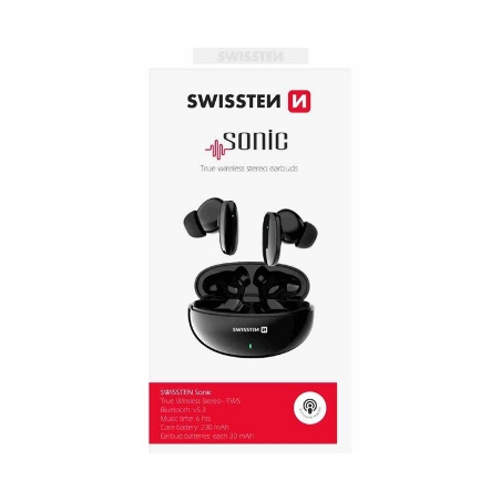 SWISSTEN Bluetooth TWS casque SONIC Noir