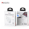 Chargeur Secteur Multi Yesido YC108 USB + USB-C 35W avec Câble USB-C vers USB-C Blanc