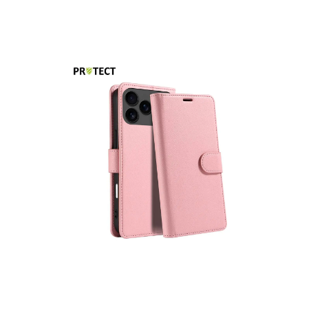 Coque Protect Book IPhone 17 Pro Rose
