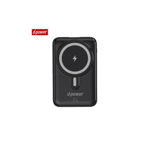 Batterie Externe Power Bank d-power avec Câbles USB-C + Lightning + Micro USB + USB-A P8285 10000mAh 22.5W Noir