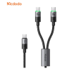 Câble Data Multi Mcdodo CA-6740 2 in 1 (USB-C vers double USB-C) 100W 1.5m Noir