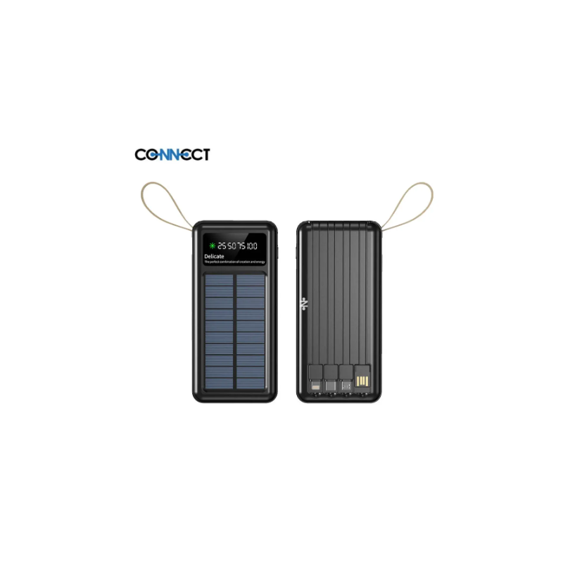 Batterie Externe Power Bank Solaire CONNECT MC-BESN01 10000mAh Blanc