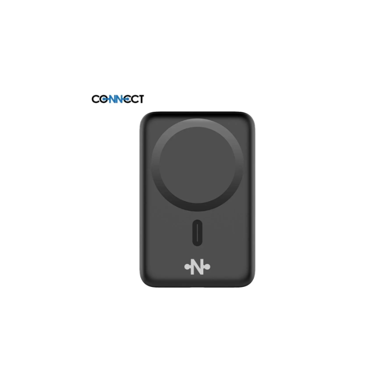 Batterie Externe Power Bank sans Fil Magnétique MagSafe CONNECT MC-BEM10N01 10000mAh 15W Noir