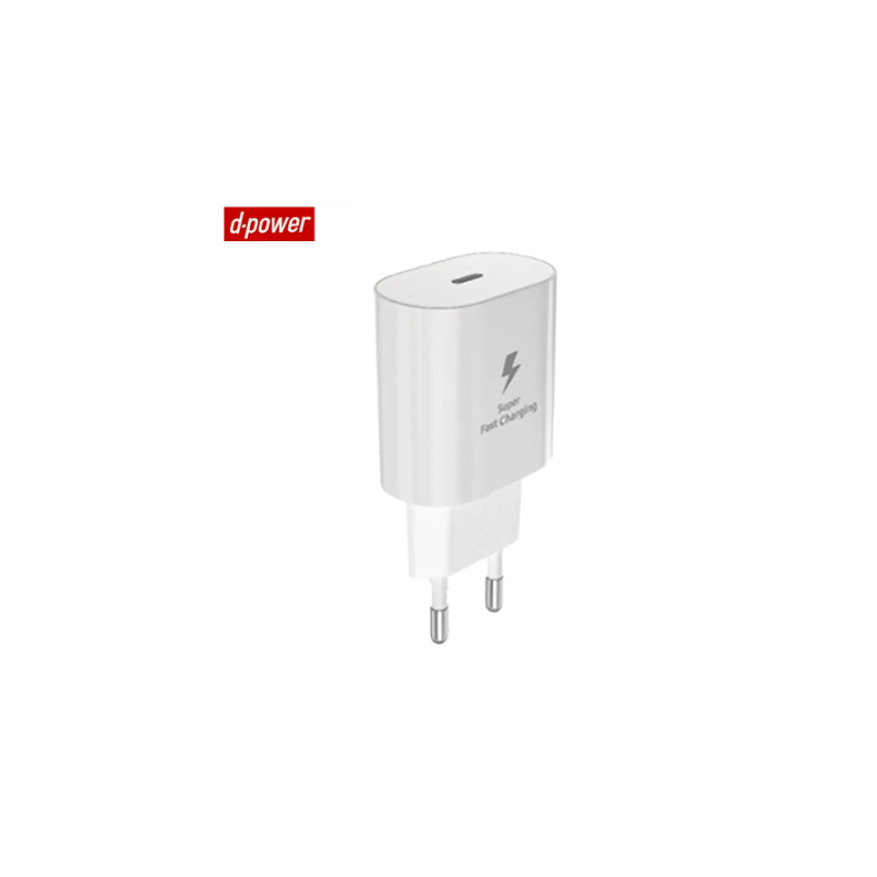 Chargeur Secteur USB-C d-power J8544W 25W Noir