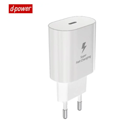 Chargeur Secteur USB-C d-power J8544W 25W Noir