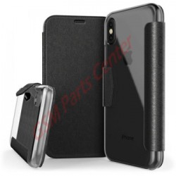 Coque X-Doria Engage Folio iPhone XR Noir Transparent