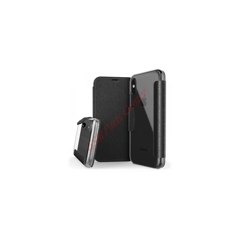 Coque X-Doria Engage Folio iPhone XR Noir Transparent
