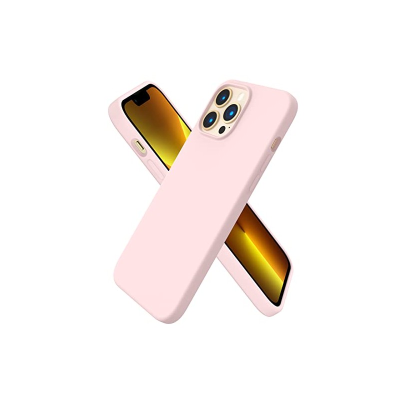 Coque Silicone Apple iPhone 13 Pro Max Rose Craie