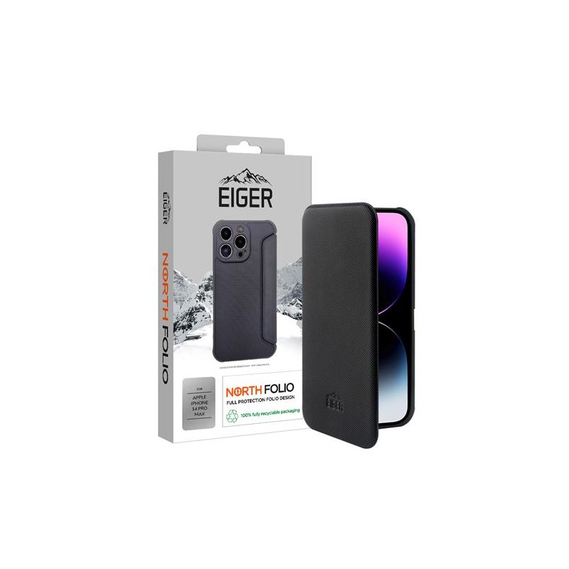 Coque Eiger North Folio iPhone 14 Pro Max  Noir