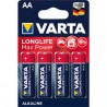 Pack De 4 Pile AA Varta Longlife Max Power