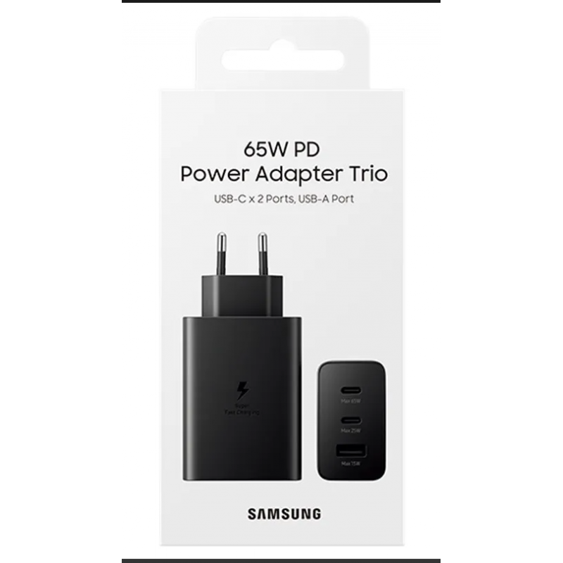 Chargeur Samsung Travel 65W Adapter Type-C Vers Type-C Noir