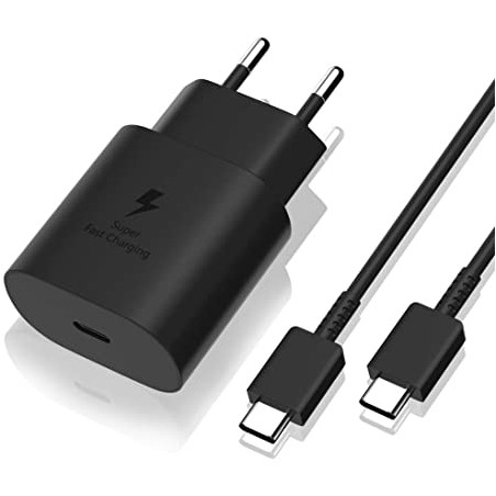 Chargeur Samsung 15W Super Fast +Câble 1m Type-C Noir