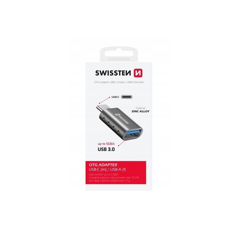 Adapter Swissten OTG USB-C To USB-A