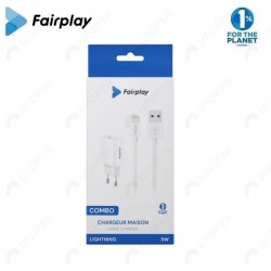Combo Fairplay  (Chargeur 12W) + Câble Lightning (1m)