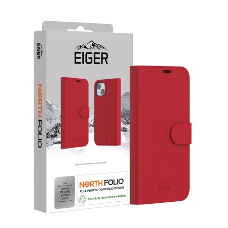 Coque Eiger Nort Folio iPhone 15 Red