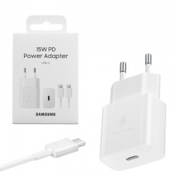 Chargeur Samsung 15W Super Fast +Câble 1m Type-C White