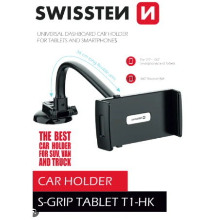 Swissten Universal Dashboard Car Holder S-Grip Tablet T1-HK