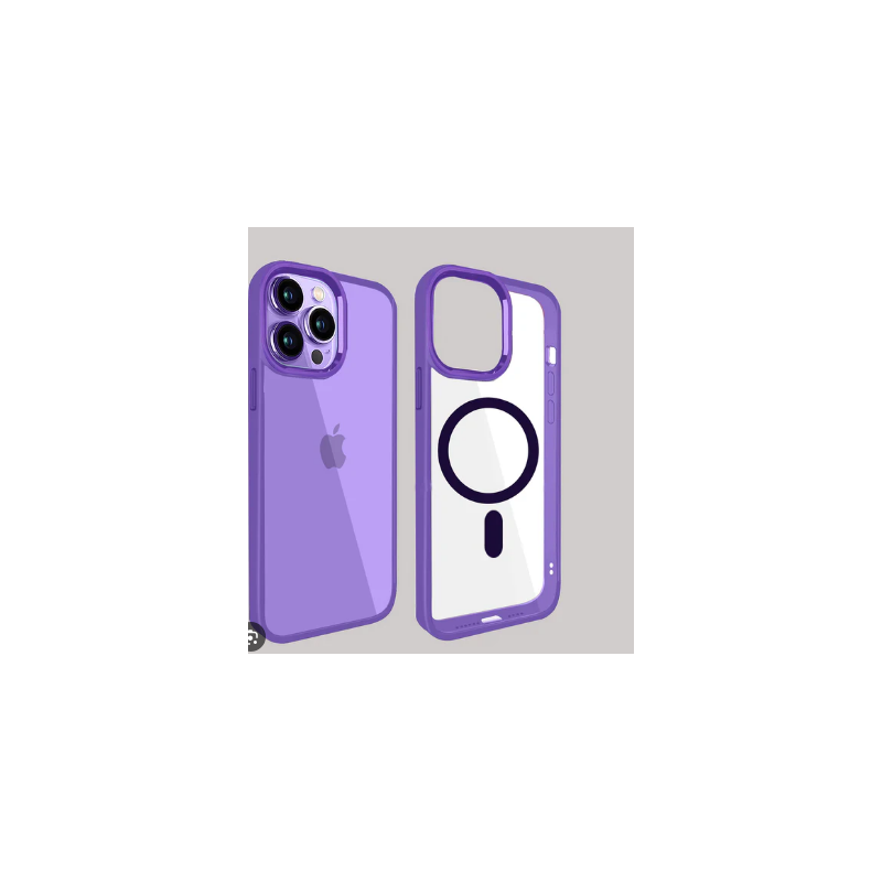 Coque Magsafe Silicone Purple  Iphone 15 Pro