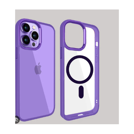 Coque Magsafe Silicone Purple  Iphone 15 Pro