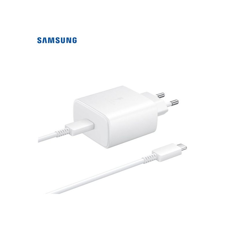 Chargeur Samsung 25W Super Fast + Câble 1m Type-C Noir