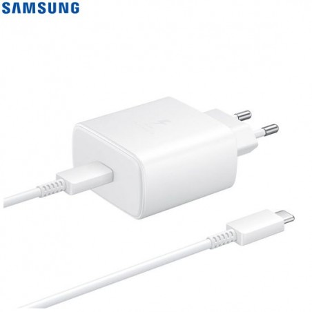 Chargeur Samsung 25W Super Fast + Câble 1m Type-C Noir