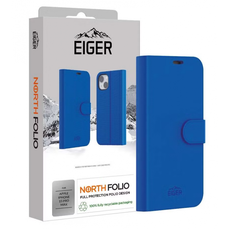 Coque Eiger Nort Folio iPhone 16 Pro Max Blue